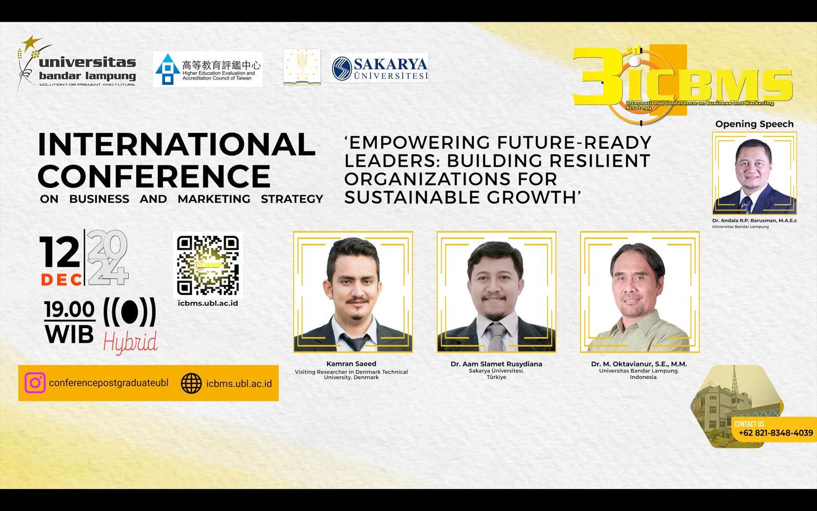 3rd ICBMS Conference, Universitas Bandar Lampung